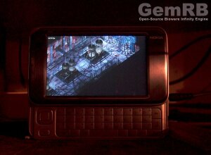 Baldur's Gate 2 running on a Nokia N810